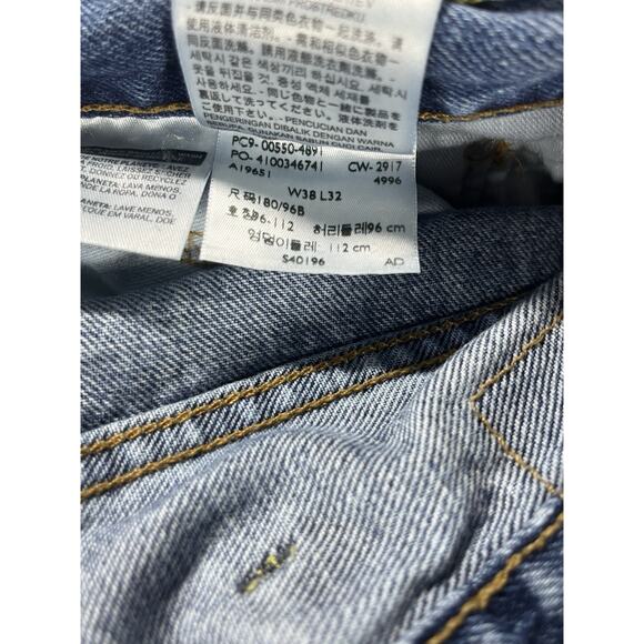 Levi’s 550 Relaxed Fit Jeans Mens 38x32 Blue Denim Tapered Leg Made in Mexico - Picture 4 of 9